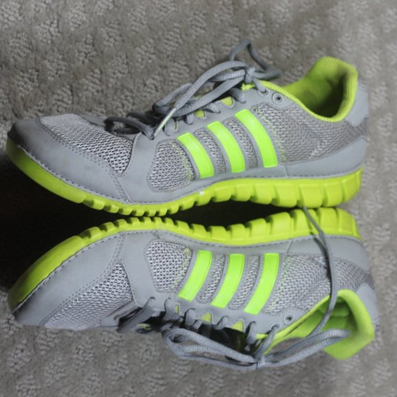 Adidas Men\'s Size 8 Grey & Green Training Shoes